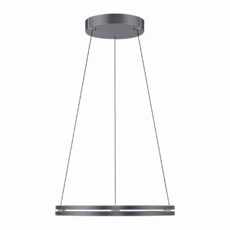 53W LED pakabinamas šviestuvas E-LOOP, pilkos sp., 2700-5000K, dimeriuojamas, 70cm, reguliuojamo aukščio