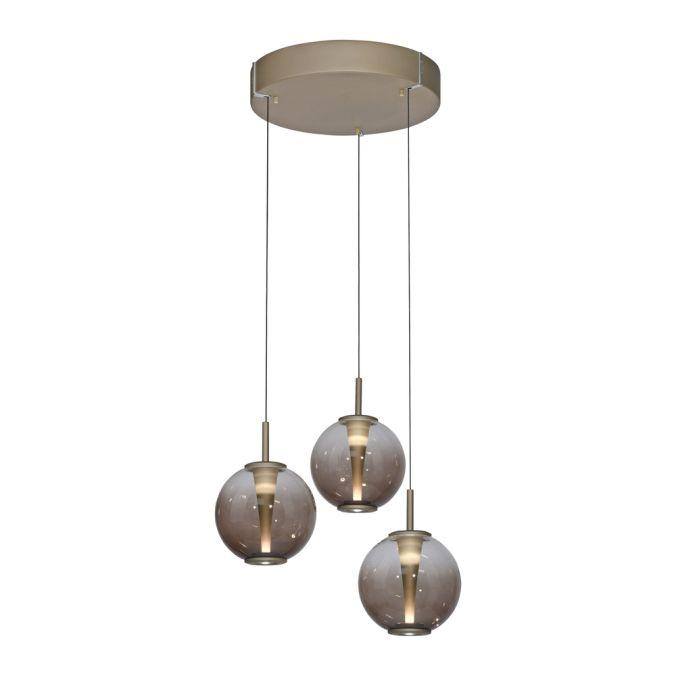 25W LED pakabinamas šviestuvas E-INFINITY, bronzos sp., 2200-5000K, dimeriuojamas, reguliuojamo aukščio