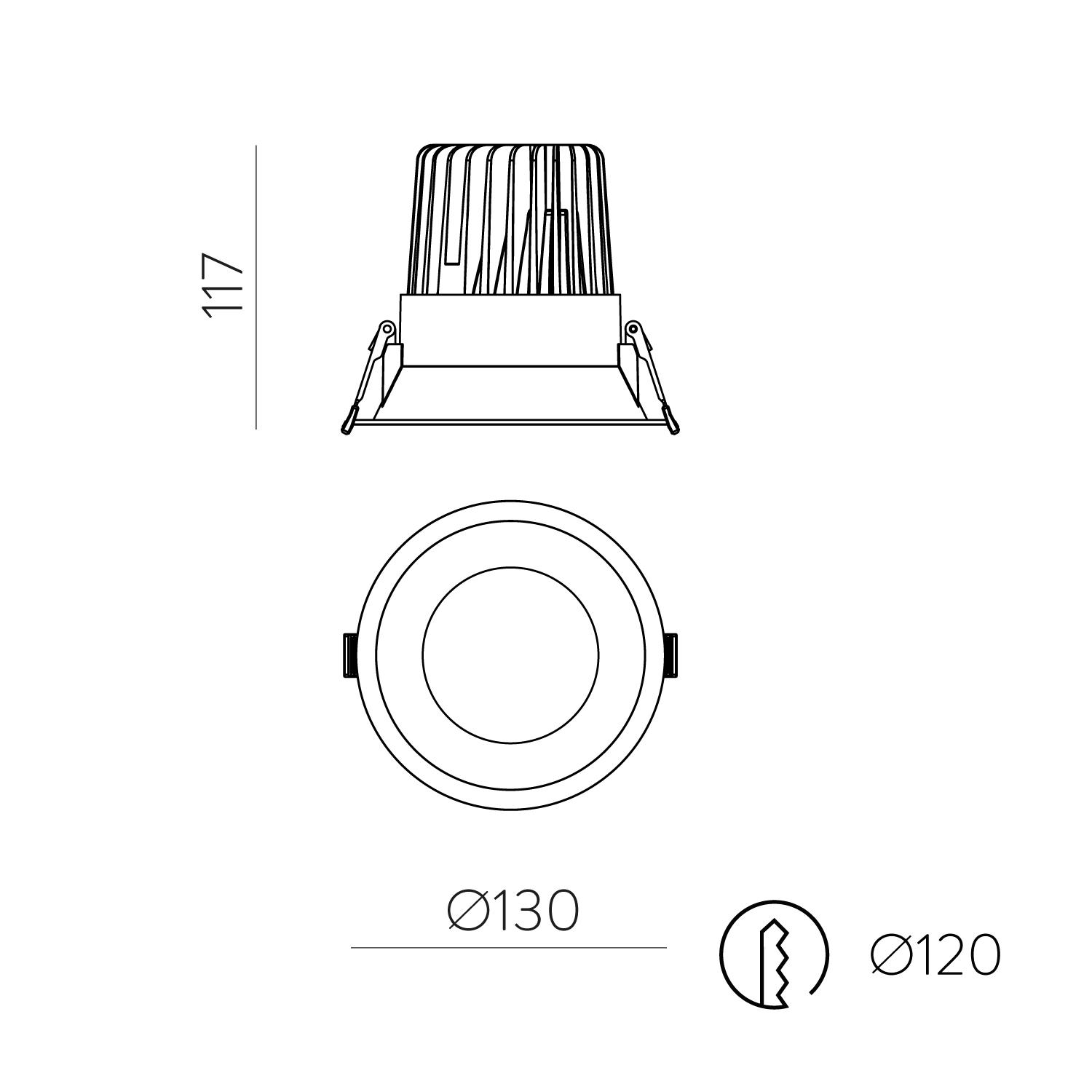 18W LED įleidžiamas šviestuvas KIDAL, baltas, 2700K, dimeriuojamas, IP44, E3771392BDP - Image 3
