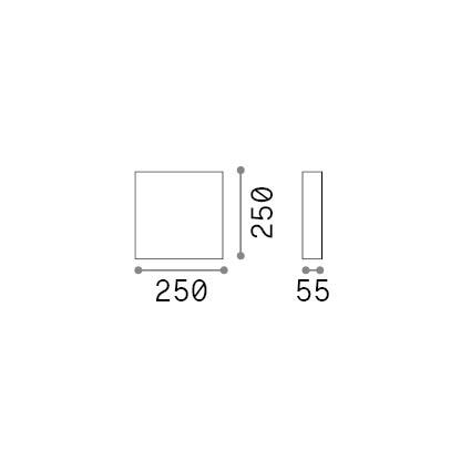 18W LED kvadratinis lauko plafonas SNOW, baltas, 4000K, IP65, 326245 - Image 2