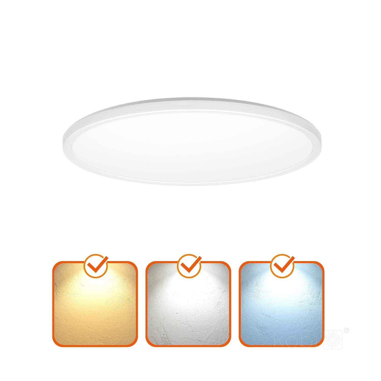 18W LED lubinis šviestuvas NIVERA CIRCLE, baltas, 3000/4000/6000K, su judesio davikliu, IP54 - Image 2