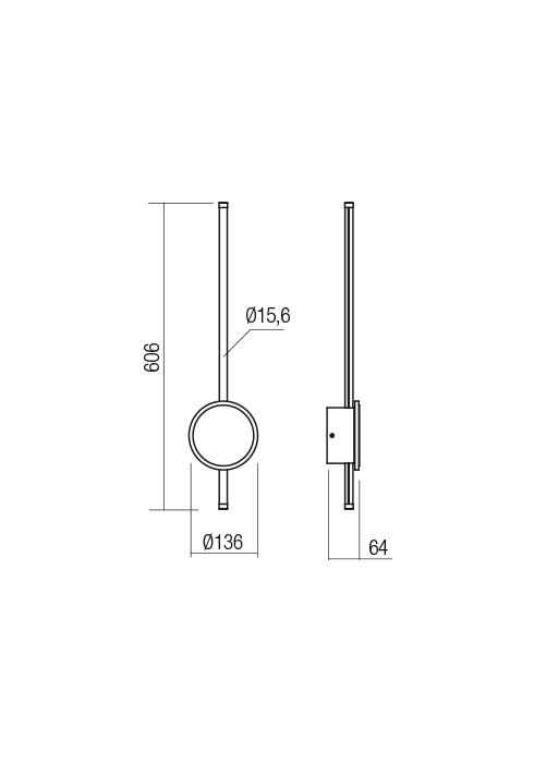18W LED sieninis šviestuvas DIAZ, juodas, 3000K, 01-2701 - Image 3