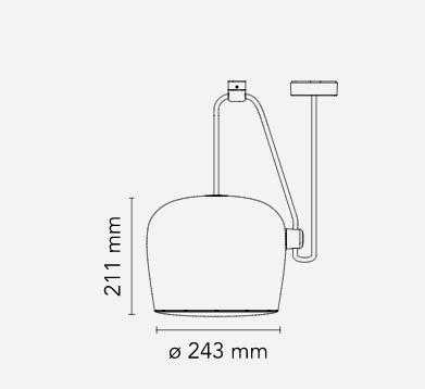 16W LED pakabinamas šviestuvas AIM, juodas, 2700K, dimeriuojamas - Image 2
