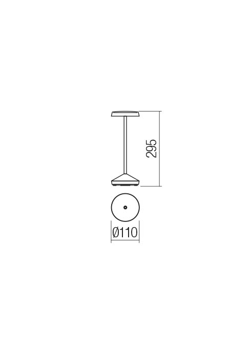 2,2W LED įkraunamas stalo šviestuvas SOPHIE, juodas, 2700/3000K, IP65, dimeriuojamas, su Micro USB jungtimi, 90319 - Image 3