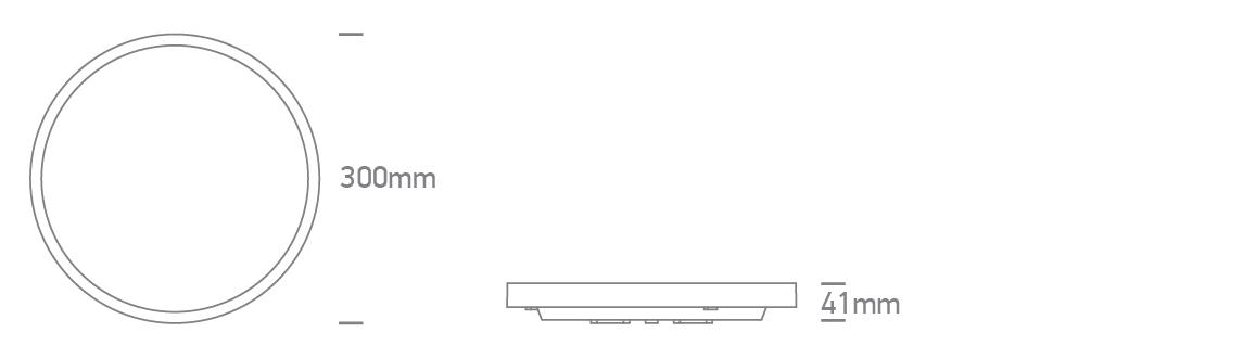 22+3W LED paviršinis šviestuvas, baltos sp., 2700/3200/4000K, 300mm, šviečia į viršų ir į apačią, 62002A/W/V - Image 2