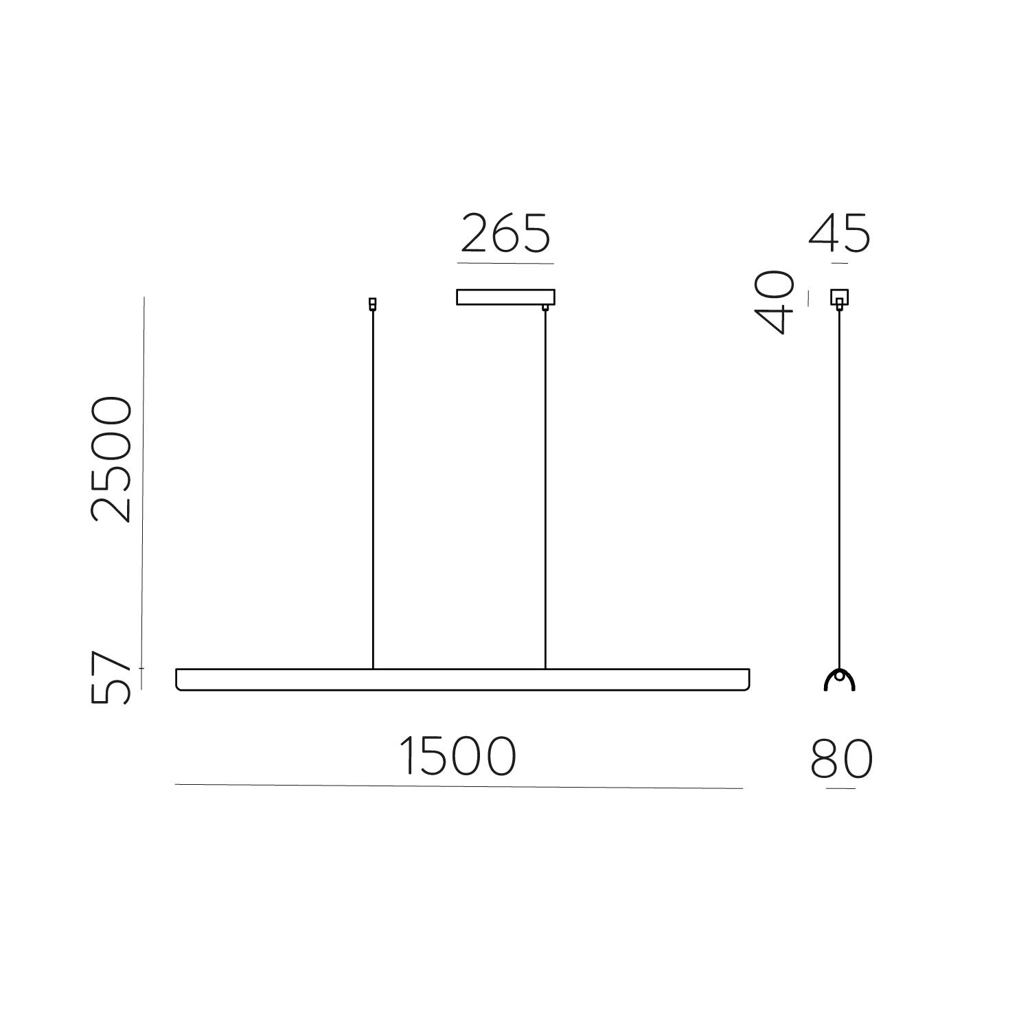 22W LED pakabinamas linijinis šviestuvas ALMA, medžio/juodos sp., 2700/3000K, dimeriuojamas, C4036070WALDT - Image 3