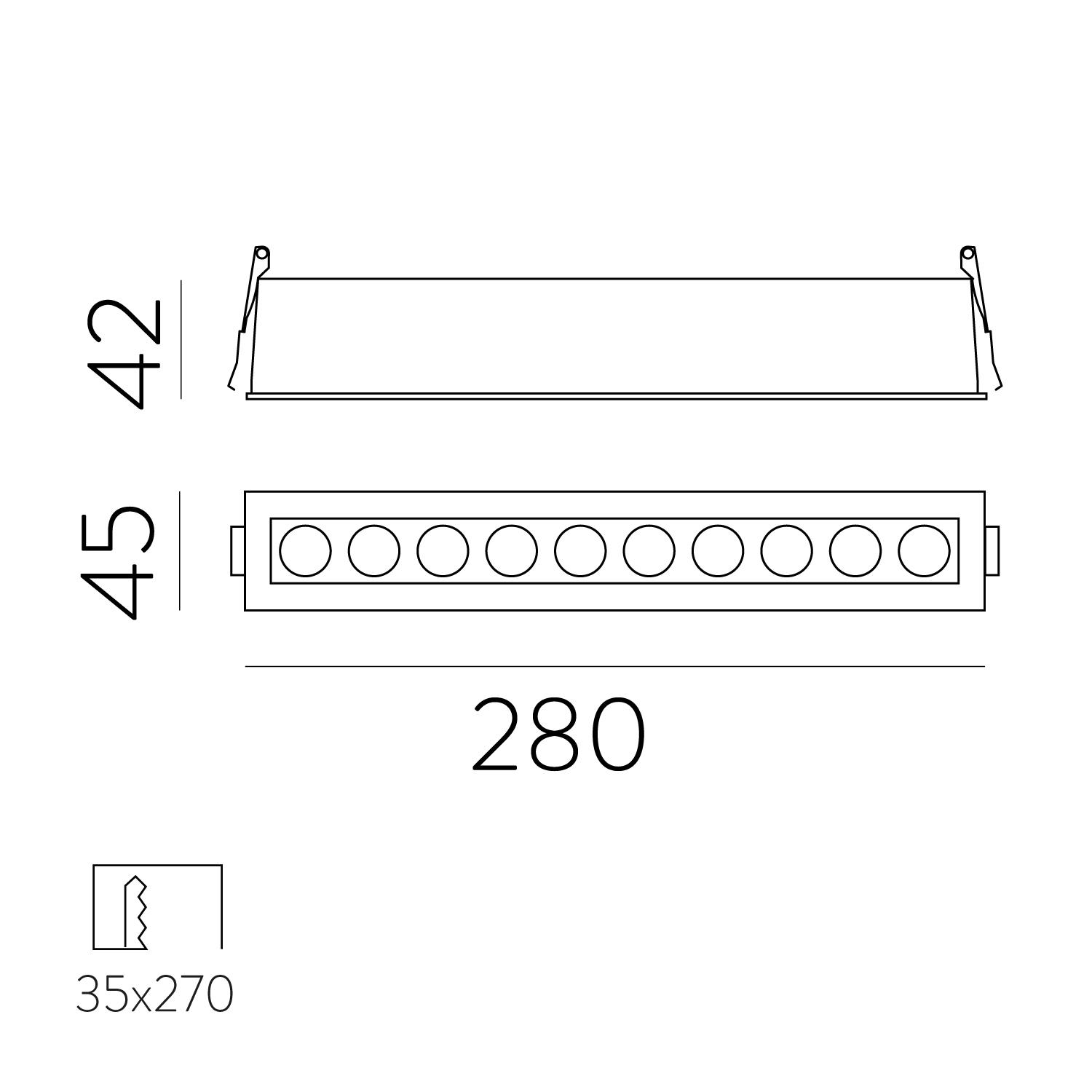 24W LED įleidžiamas šviestuvas INVISIBLE, baltas, 3000K, E3980100B - Image 3
