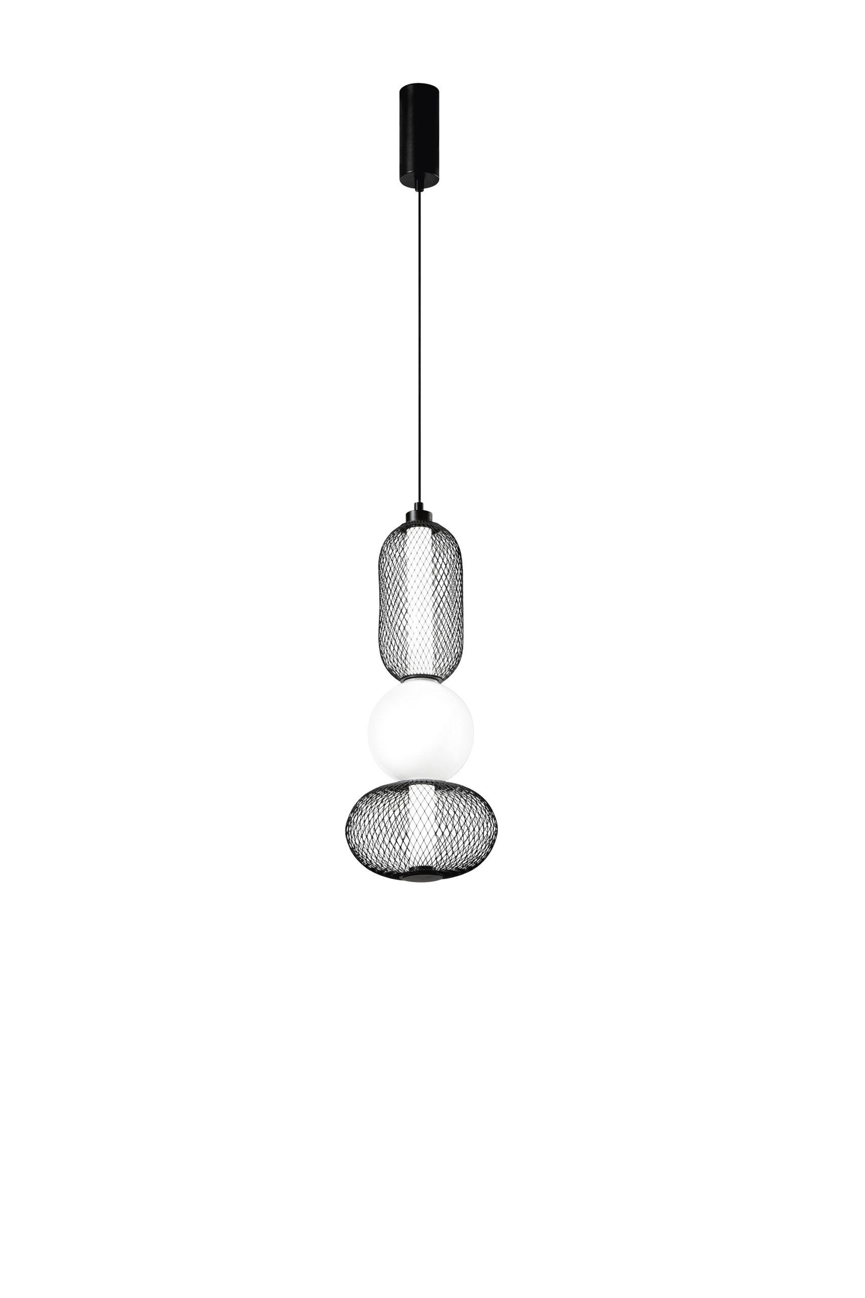 24W LED pakabinamas šviestuvas INKAS, juodas, CCT