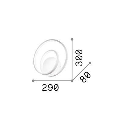 26W LED sieninis šviestuvas OZ, baltas, 2700K, 342221 - Image 2