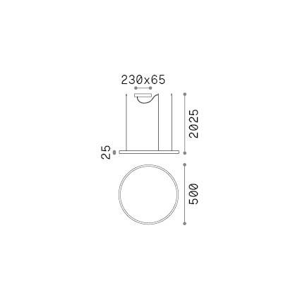 28W LED pakabinamas šviestuvas ORACLE SLIM, baltas, 4000K, dimeriuojamas, 342030 - Image 2