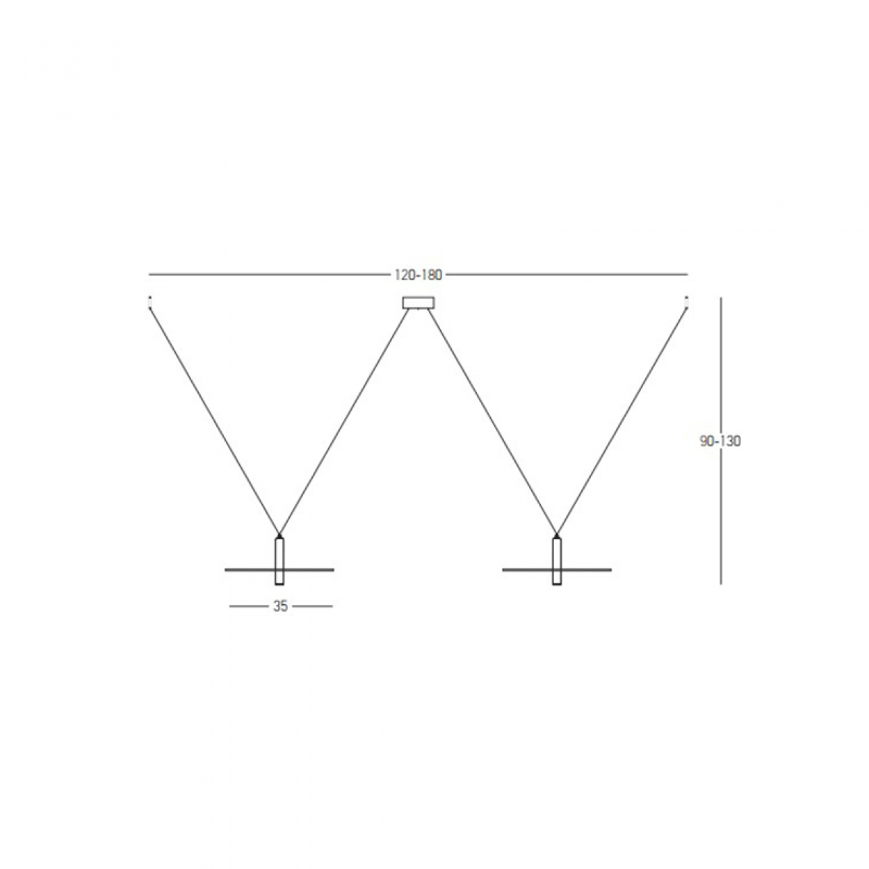 2x7W LED pakabinamas šviestuvas, juodas, 3000K, 23227 - Image 2