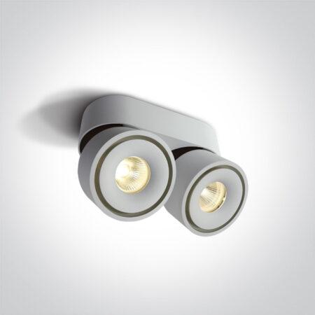 2x8W LED lubinis šviestuvas, baltas, 3000/3500/4000K, 12208LA/W/V