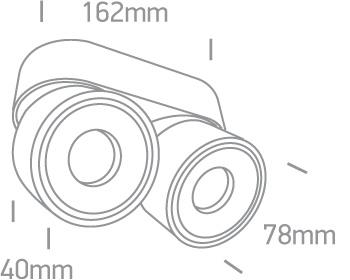 2x8W LED lubinis šviestuvas, baltas, 3000/3500/4000K, 12208LA/W/V - Image 2
