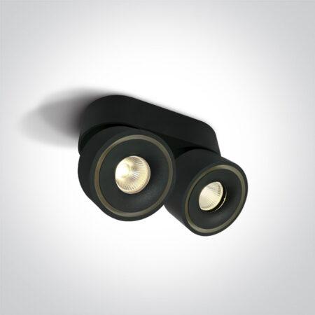 2x8W LED lubinis šviestuvas, juodas, 3000/3500/4000K, 12208LA/B/V