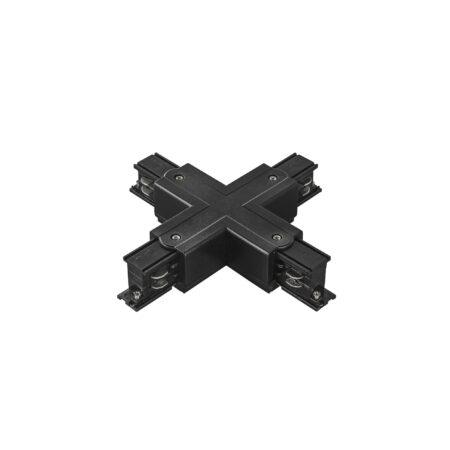3 fazių bėgelio X tipo sujungimas RAIL, juodas