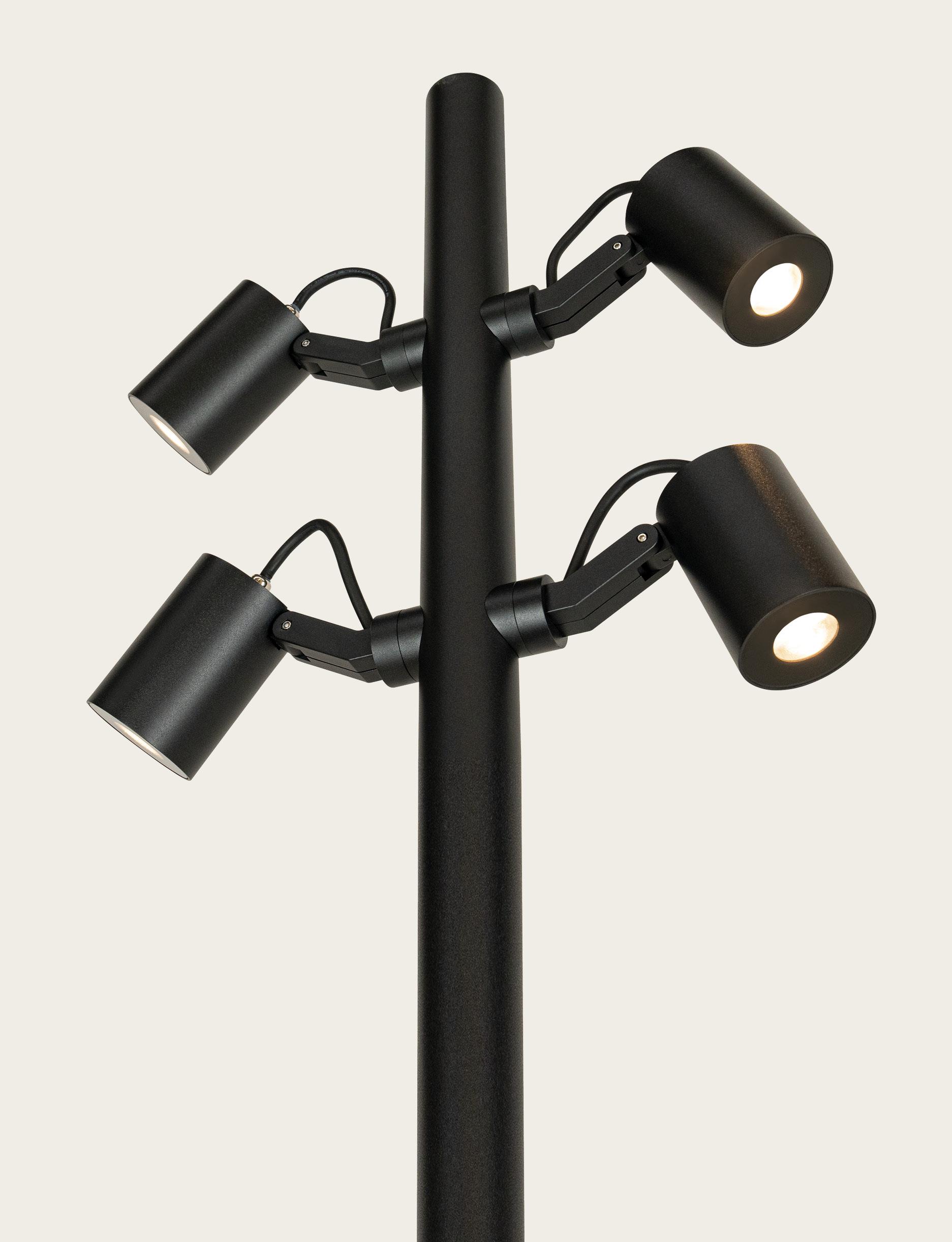 35W LED pastatomas lauko šviestuvas, juodas, 3000K, IP65, E406 - Image 2