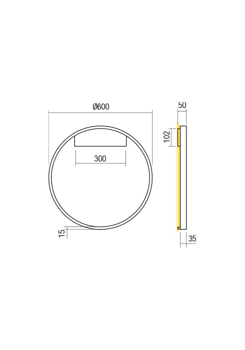 37W LED paviršinis šviestuvas FEBE, juodas, 4000K, dimeriuojamas, 01-2826 - Image 2