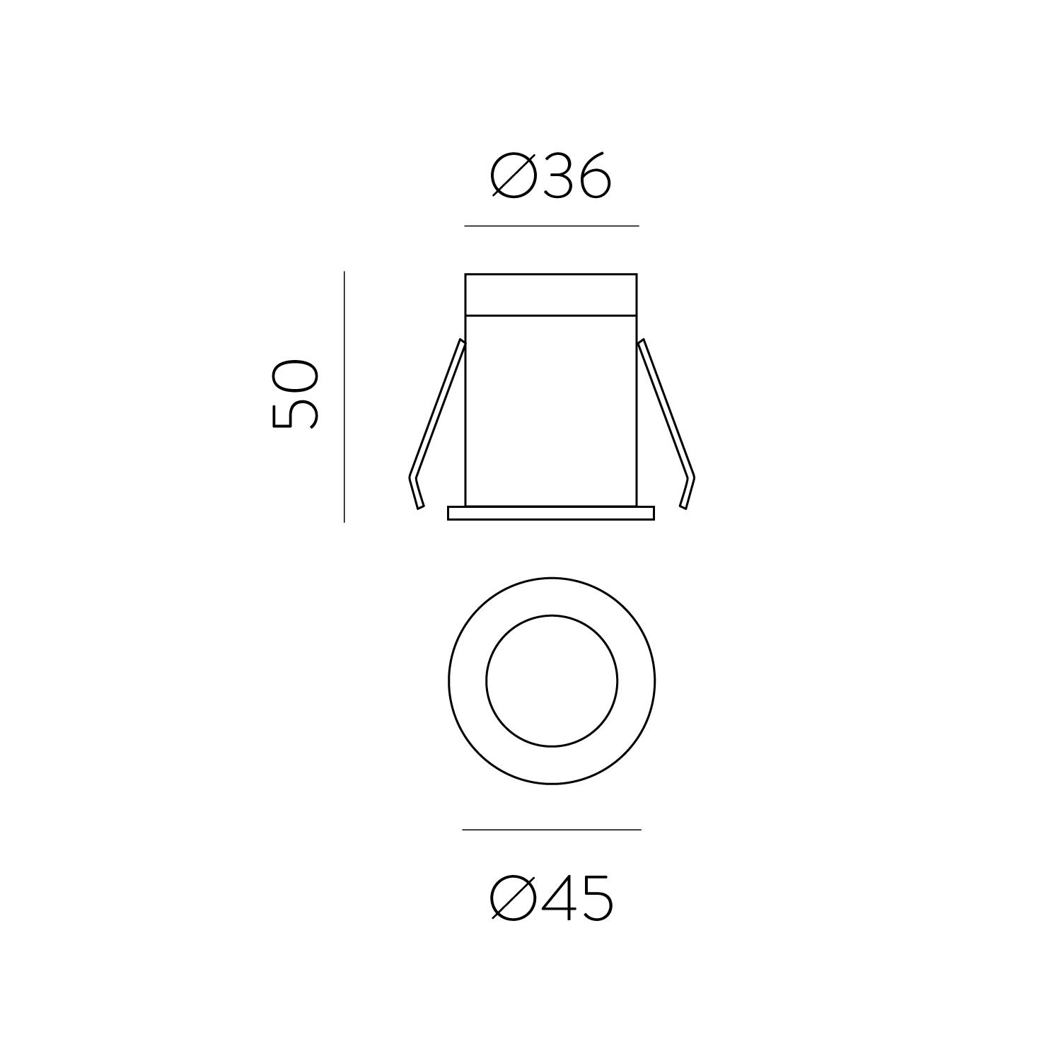 3W LED įleidžiamas šviestuvas DOT, baltas, 2700K, E3949090B - Image 3