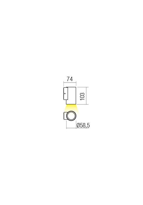 3W LED sieninis lauko šviestuvas RAM, tamsiai rudas, 3000K, IP65, 90077 - Image 3