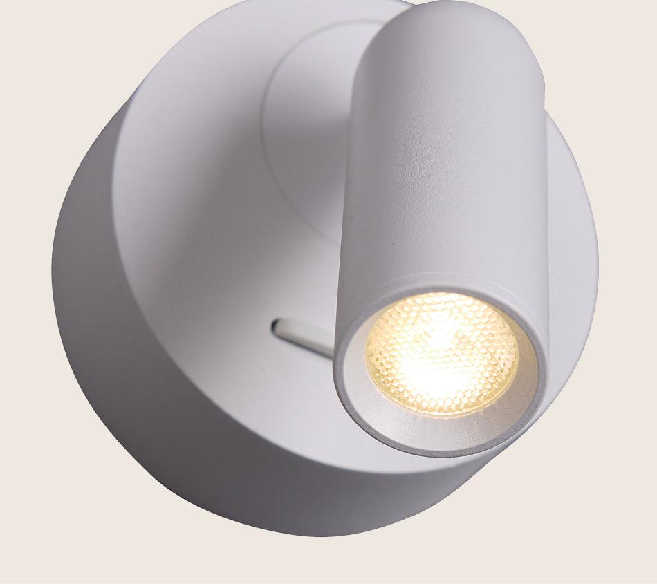 3W LED sieninis šviestuvas - skaitymo lempa, baltas, 3000K, 25284 - Image 2