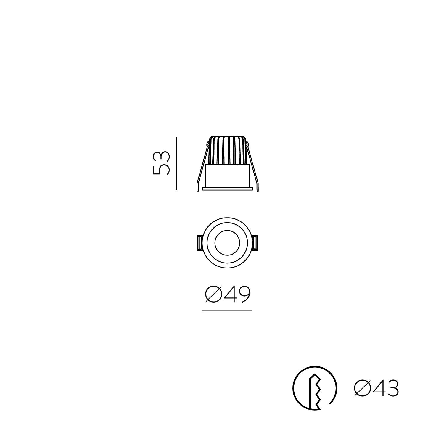 4,5W LED įleidžiamas šviestuvas KIDAL, baltas, 2700K, IP44, E3771490B - Image 3