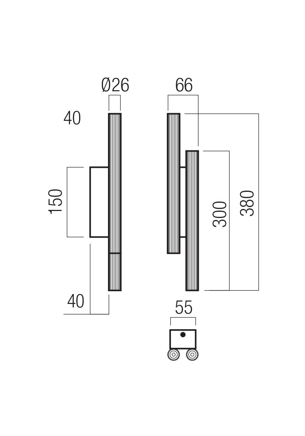 4 x 4W LED sieninis šviestuvas NIKOS, baltas, 3000K, 01-3850 - Image 2