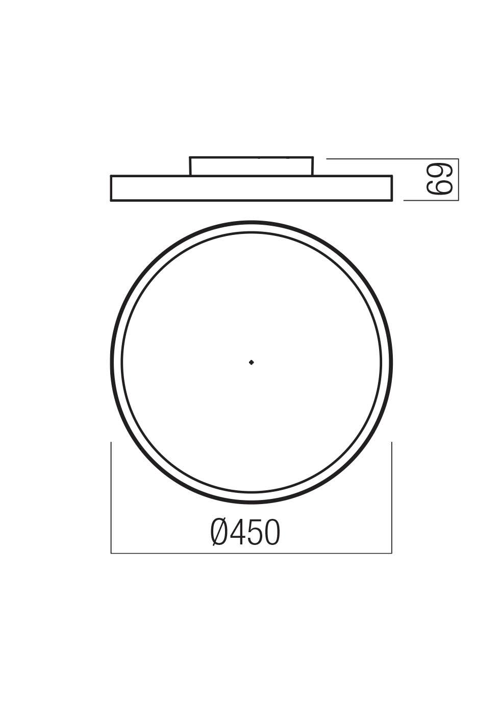 40W LED paviršinis šviestuvas DAMA, juodos/aukso sp., 3000/4000/5000K, 35cm, 01-3750 - Image 2