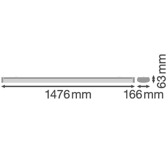 45W LED linijinis paviršinis šviestuvas, 3000K, DALI - Image 2