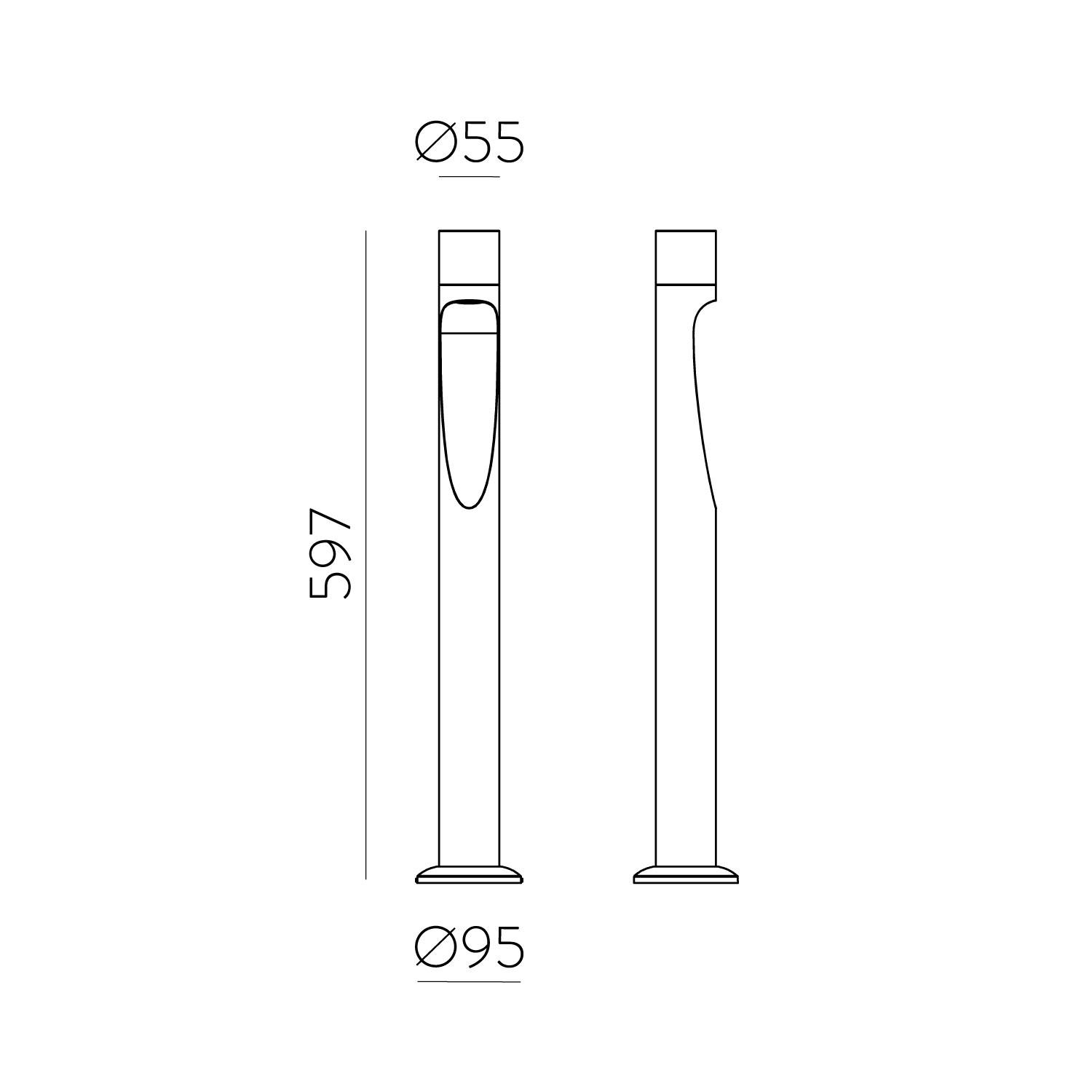 5,5W LED pastatomas lauko šviestuvas LIX, antracito sp., 2700K, IP65, H2086090GR - Image 3