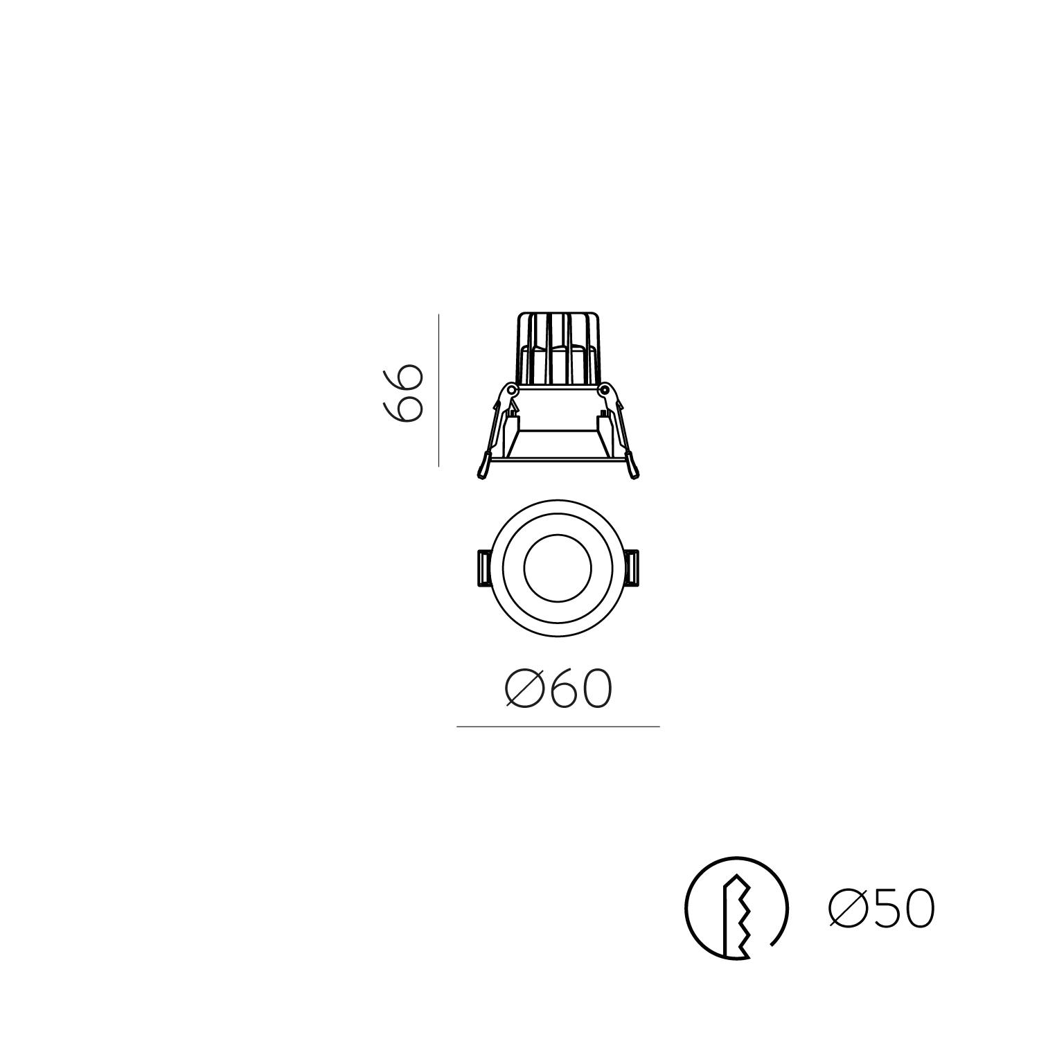 5W LED įleidžiamas šviestuvas KIDAL, juodas, 3000K, dimeriuojamas, IP44, E3771202NDT - Image 3