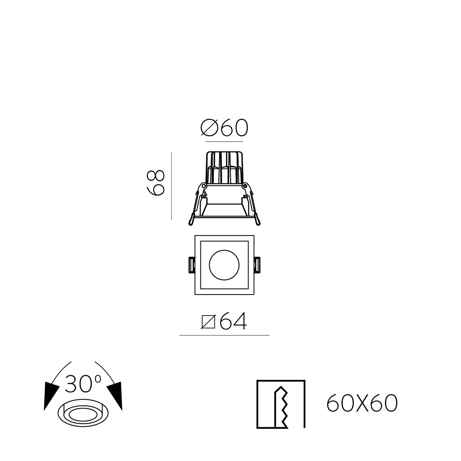 5W LED įleidžiamas šviestuvas MOVE, juodas, 3000/4000K, dimeriuojamas, IP44, E3984075NDP - Image 3