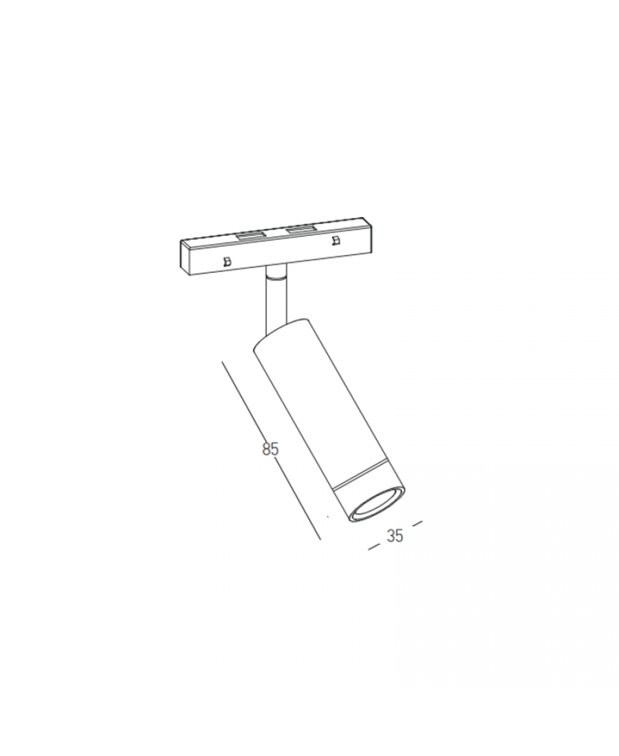 6W LED akcentinis šviestuvas į magnetinę sistemą ZAMBELIS MAGNETIC, žalvario sp., 2700/3000/4000K, DALI, 25475 - Image 3