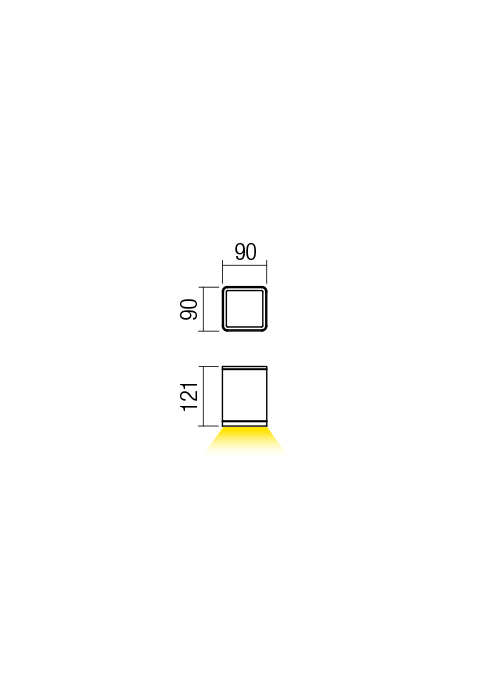 6W LED paviršinis lauko šviestuvas BETA, tamsiai pilkas, 3000K, IP54, 9198 - Image 3