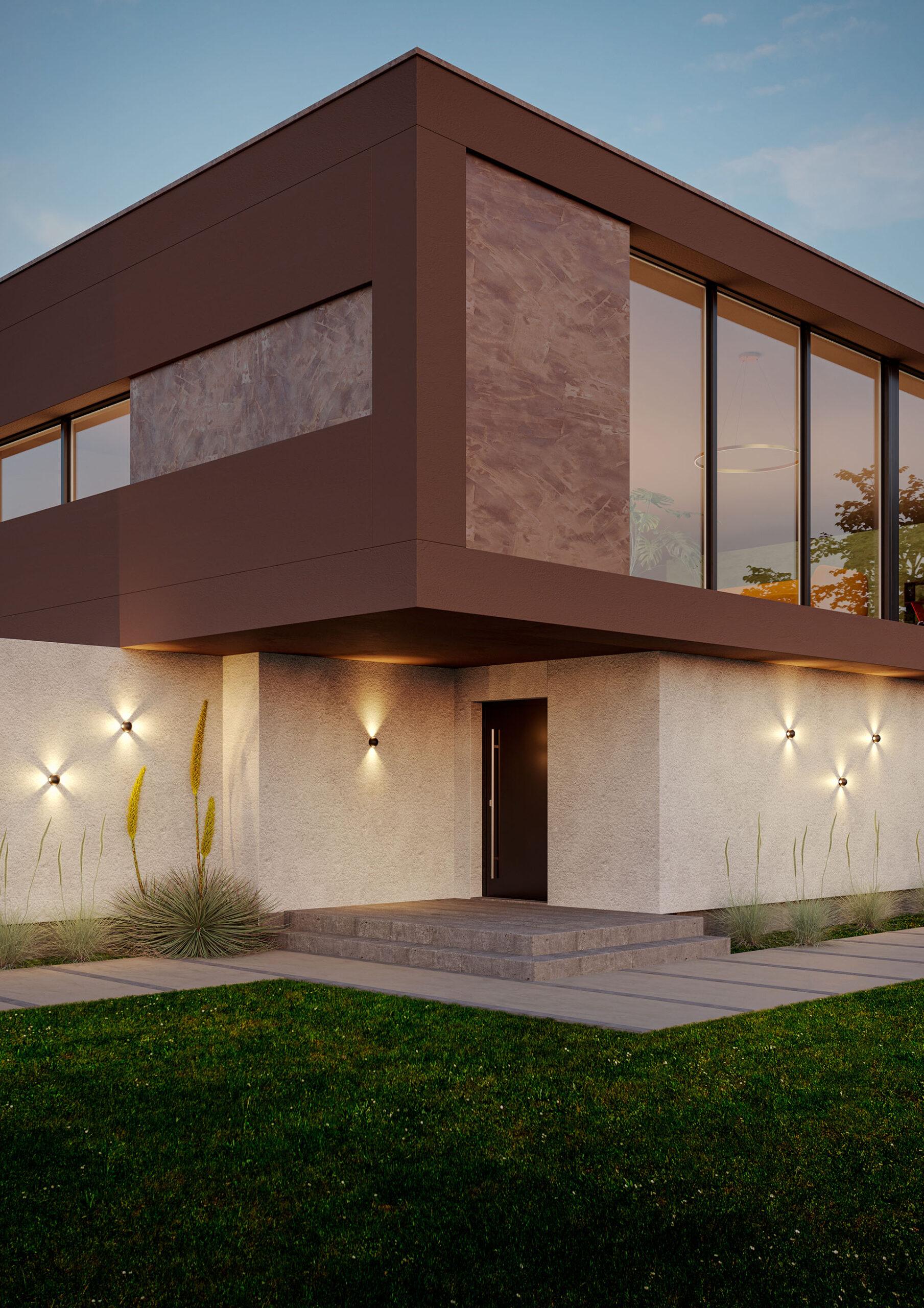 6W LED sieninis lauko šviestuvas MILESTONE, baltas, 3000K, IP54, šviečia į viršų ir į apačią, 90497 - Image 2