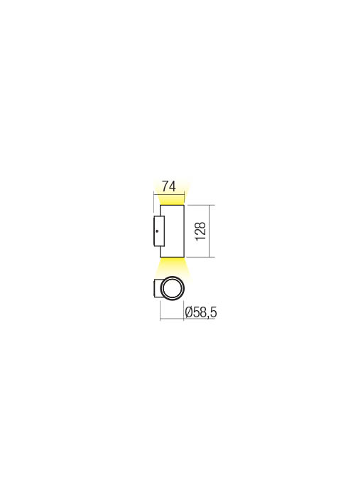 6W LED sieninis lauko šviestuvas RAM, tamsiai rudas, 3000K, IP65, 90080 - Image 3