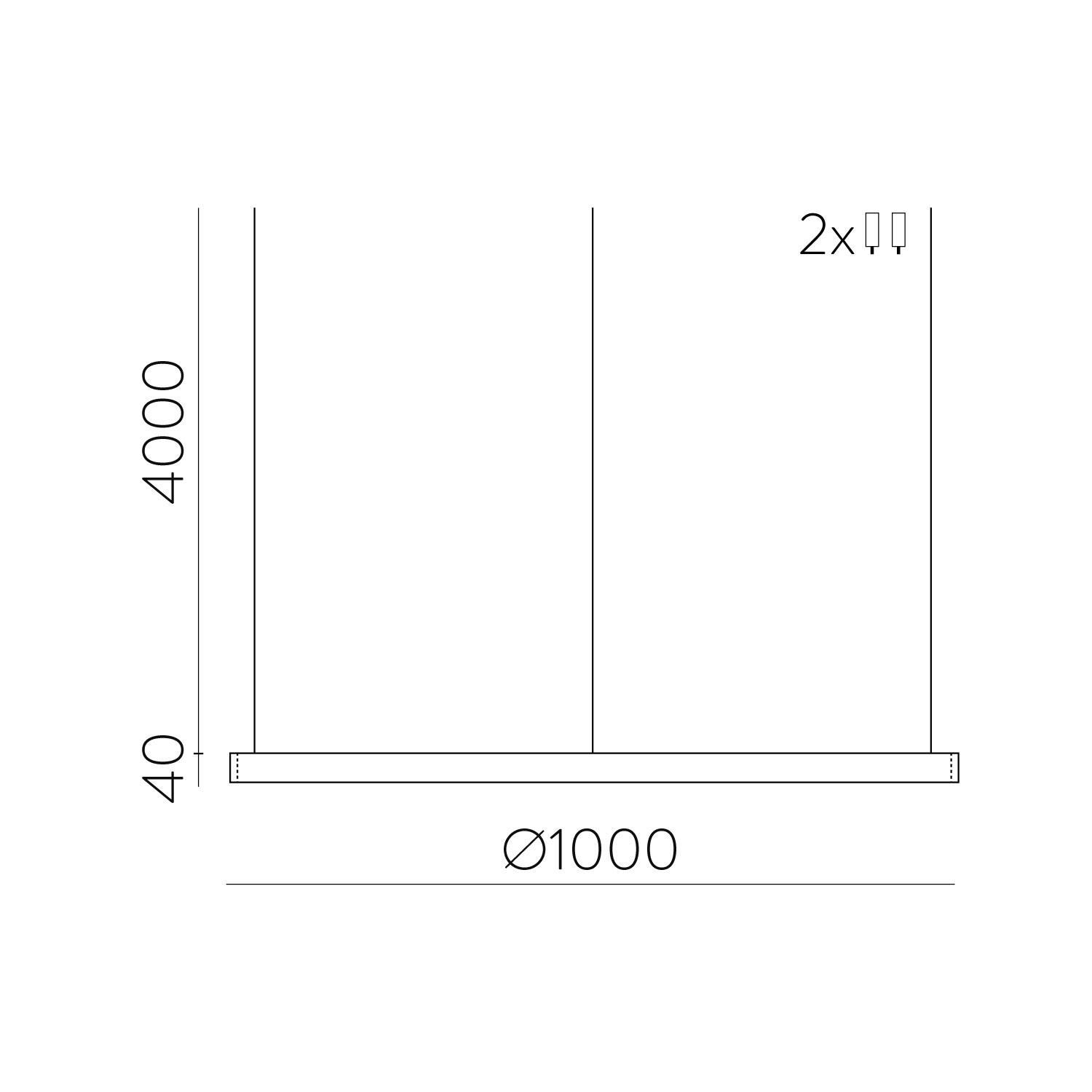 70W LED pakabinamas šviestuvas - modulis LOOP, baltas, 2700/3000K, C3997270B - Image 3