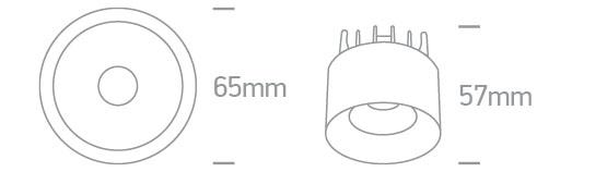 7W LED įleidžiamo montavimo šviestuvas, baltas, 3000K, 10107A/W/W - Image 2