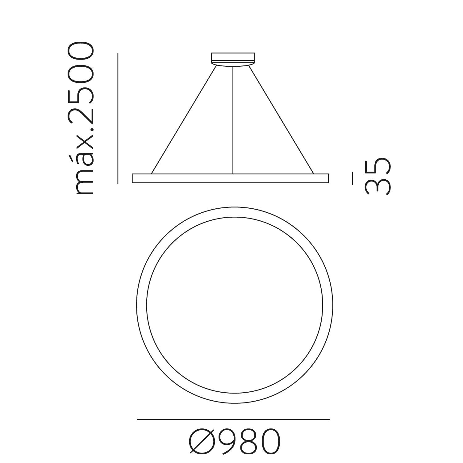 89W LED pakabinamas šviestuvas GRACE, juodas, 2700/3000/4000K, dimeriuojamas, C3848472NDT - Image 3