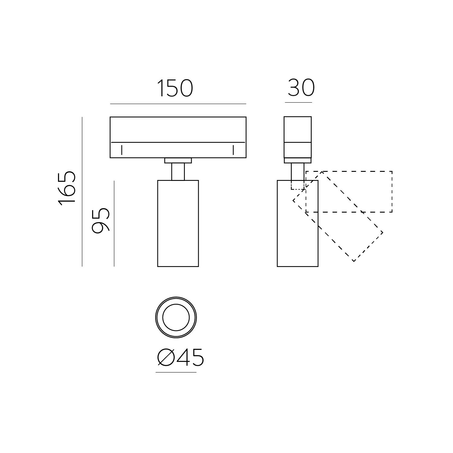 8W LED akcentinis šviestuvas į 3 fazių bėgelį PIPE, baltas, 4000K, T3986010B - Image 2