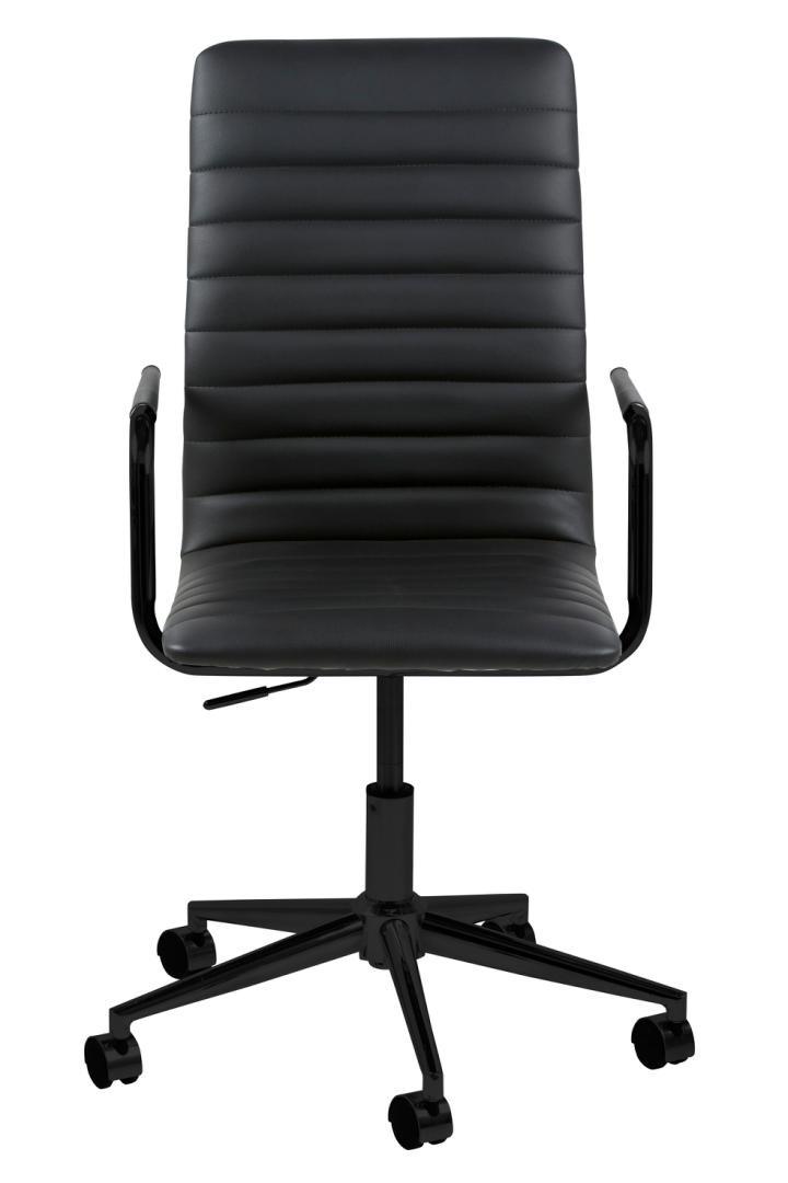 Biuro kėdė WINSLOW, juoda, pagaminta iš eko odos - Image 2