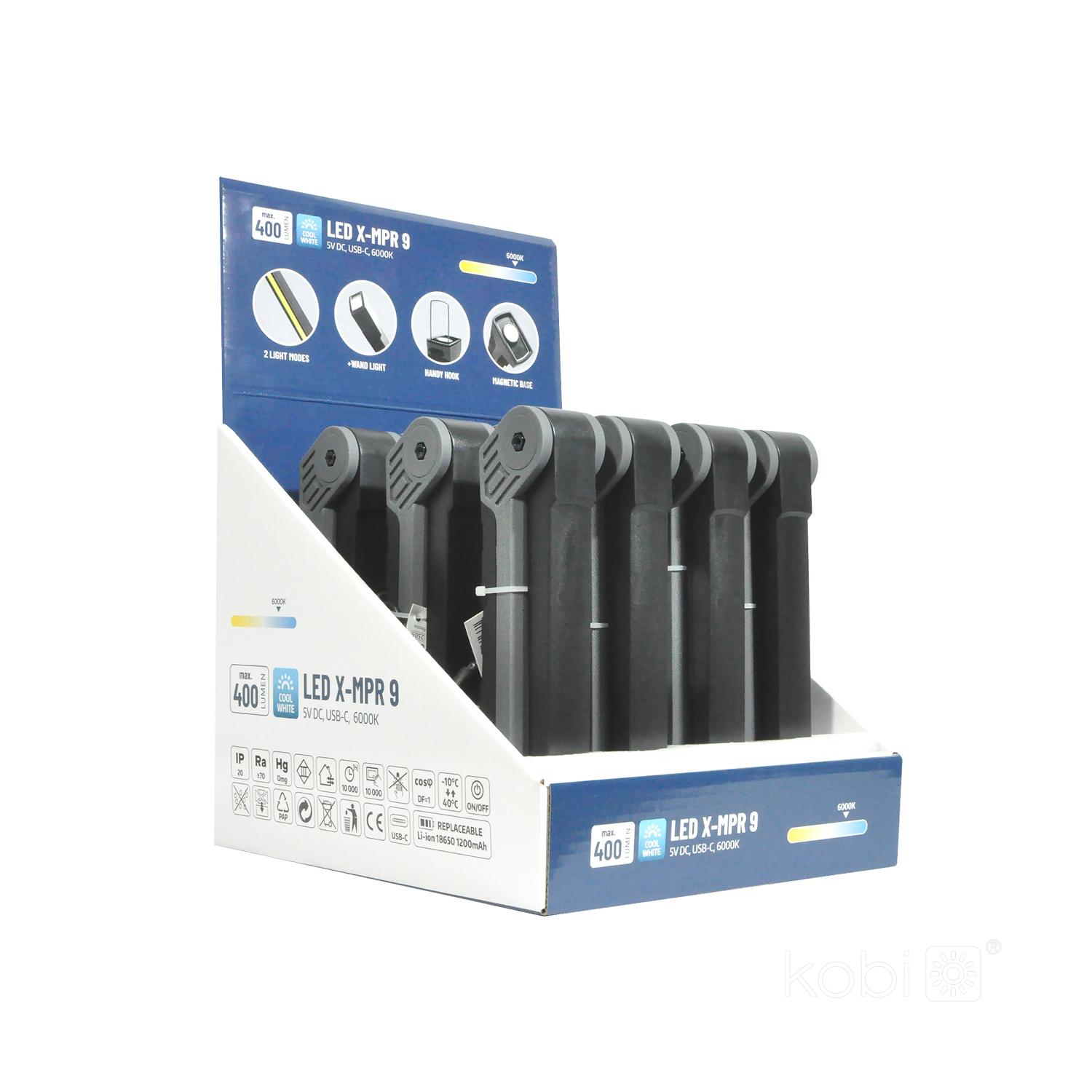 LED įkraunamas žibintuvėlis X-MPR 9, juodas, 6000K - Image 2