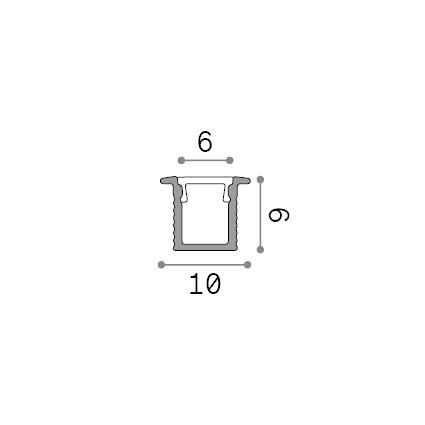 LED įleidžiamas profilis SLOT, baltas, 2m, 346212 - Image 2