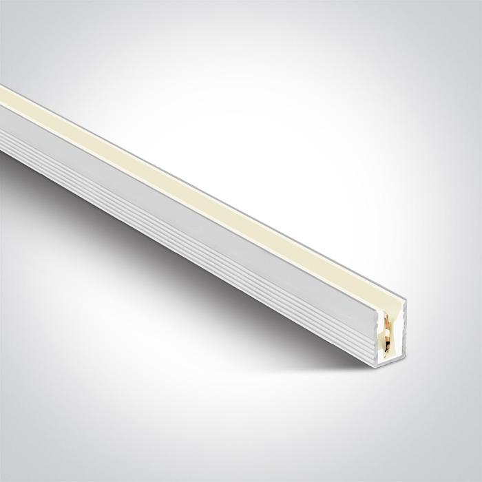 LED paviršinis profilis, baltas, 2m, 7901A/W