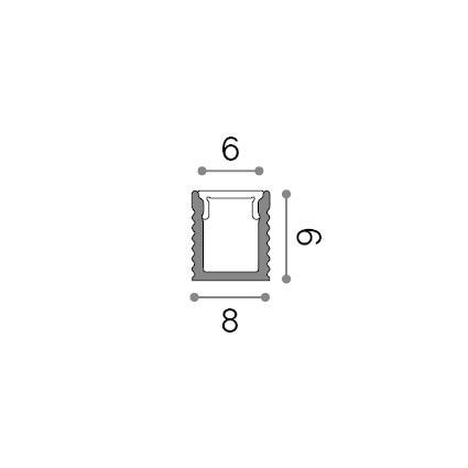 LED paviršinis profilis SLOT, juodas, 3m, 346250 - Image 2