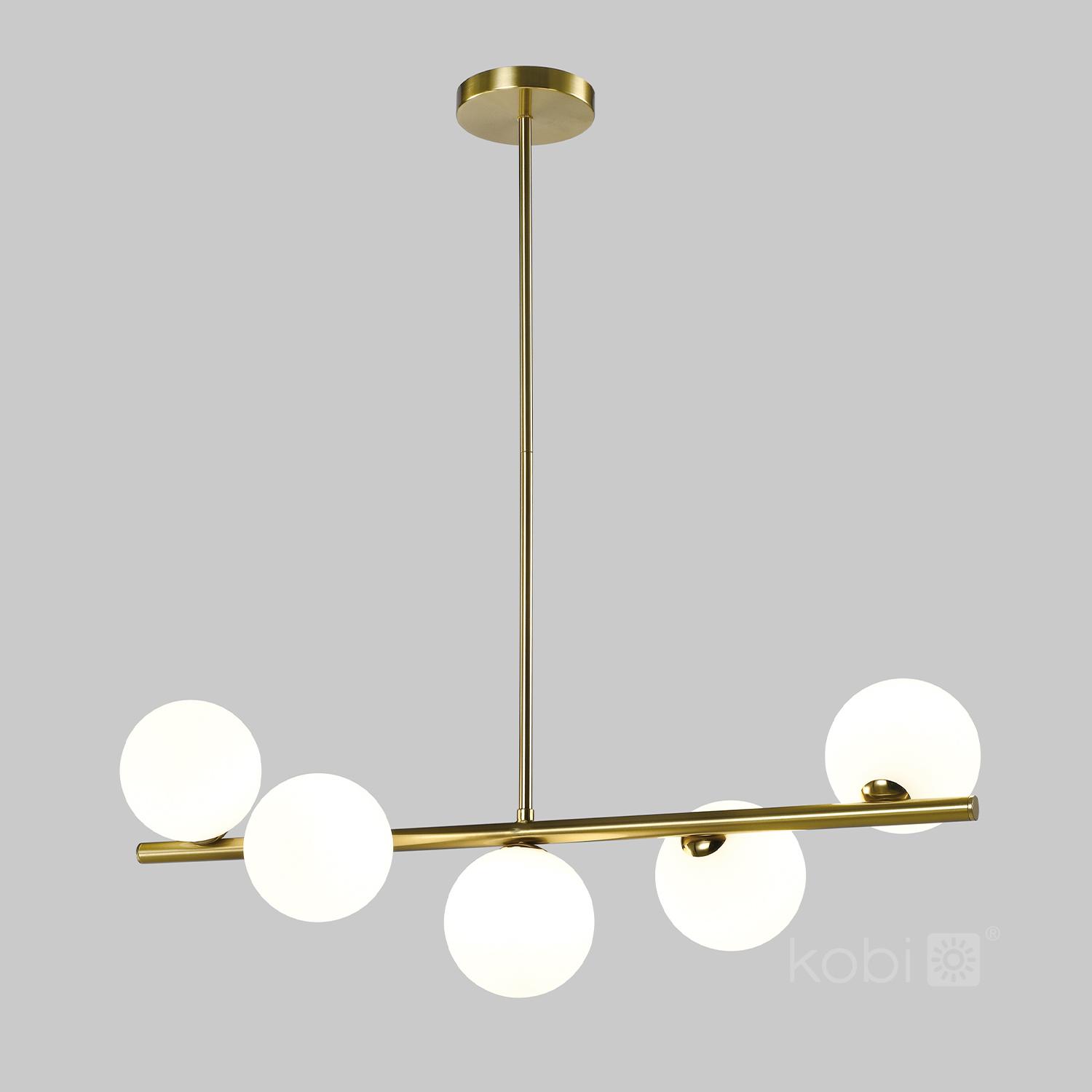 Pakabinamas šviestuvas GLOBE ELEGANCE, 5xG9, aukso/baltos sp. - Image 3
