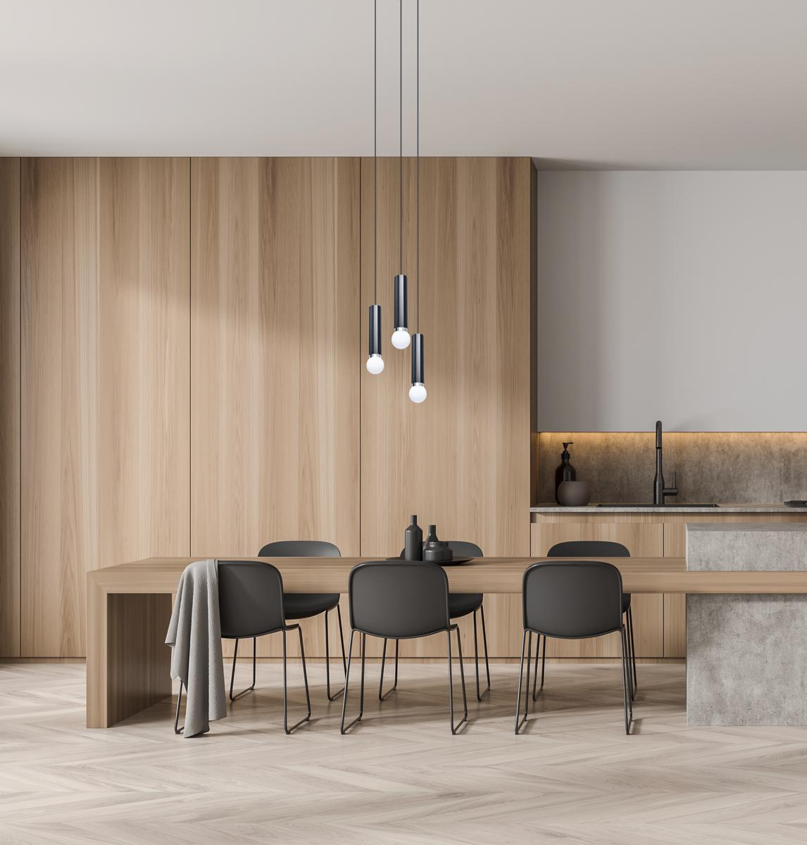 Pakabinamas šviestuvas MACERA, E27, juodas - Image 2
