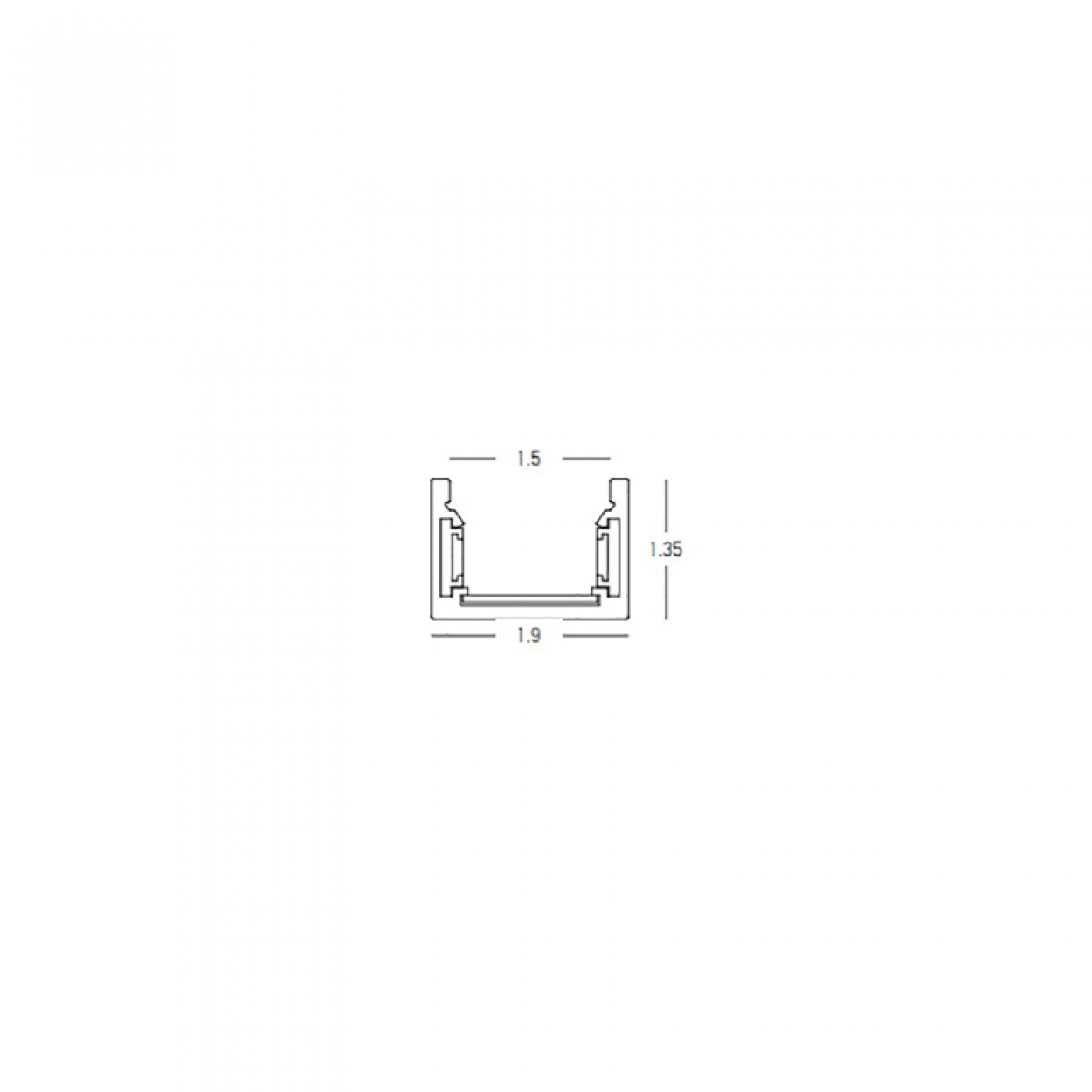Paviršinis magnetinės sistemos ZAMBELIS MAGNETIC ULTRA SLIM bėgelis, 48V, juodas, 1m, 23118 - Image 2