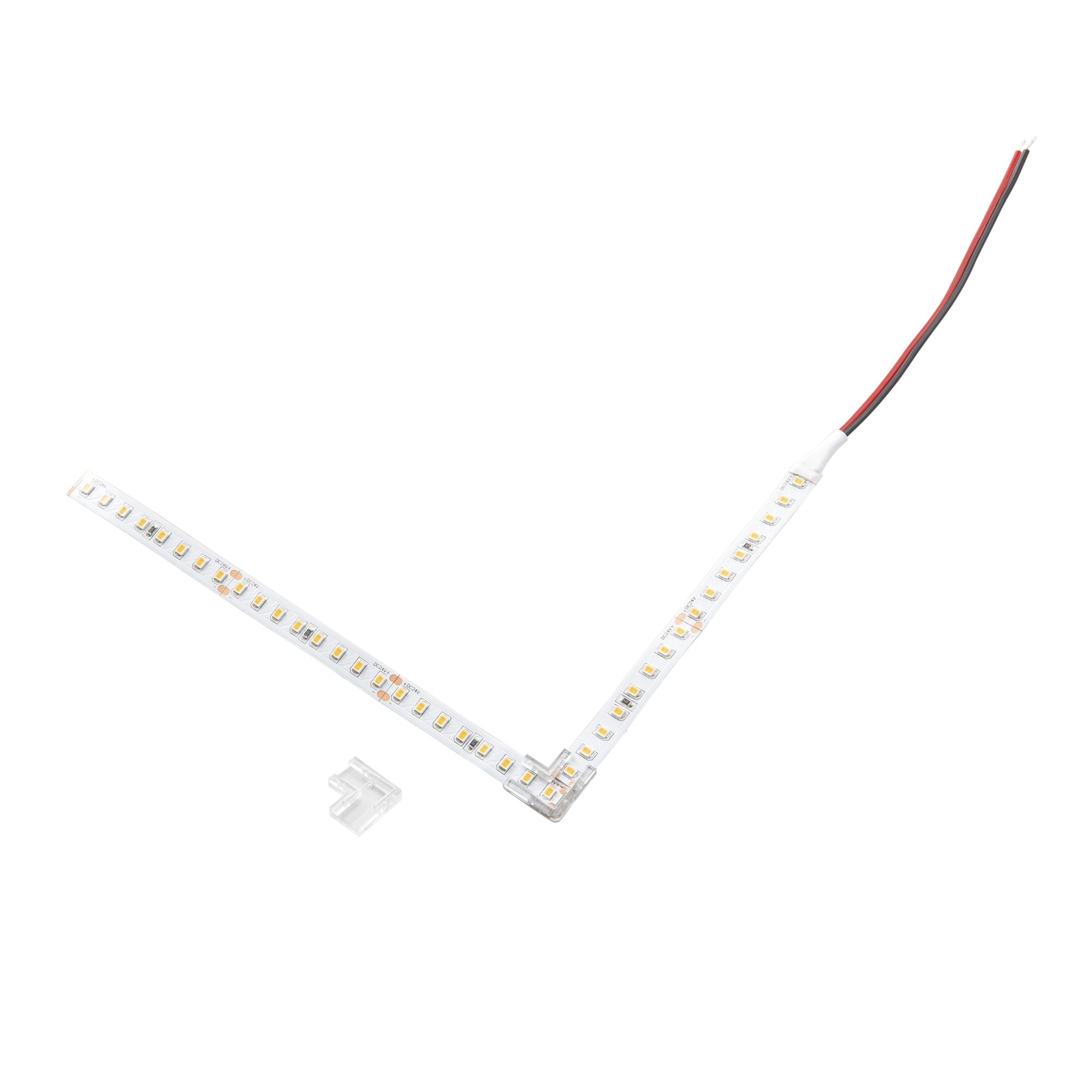 Skaidrus kampinis sujungimas 24V LED juostai