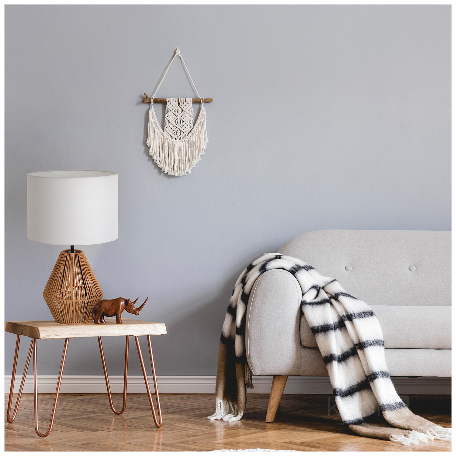 Stalo šviestuvas BOHO SIBU ST, E27, medžio/baltos sp. - Image 2